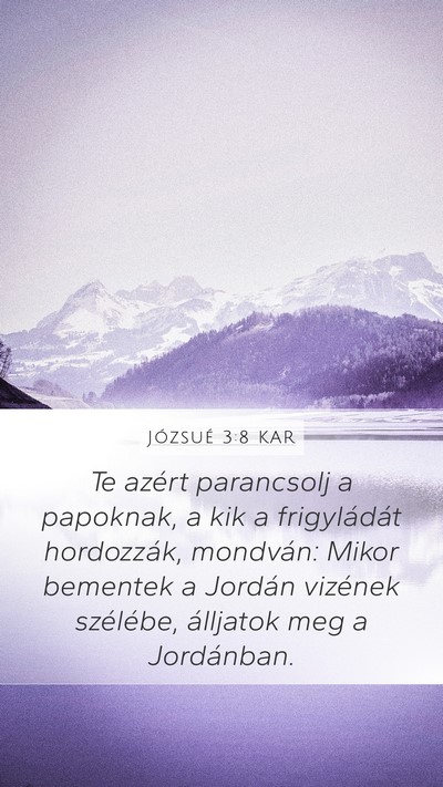 Józsué 3:8 KAR Bible Verse Image