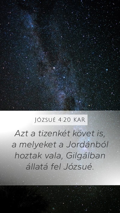 Józsué 4:20 KAR Bible Verse Image