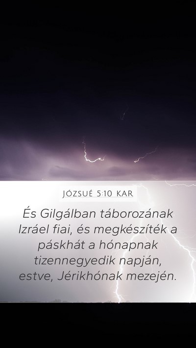 Józsué 5:10 KAR Bible Verse Image