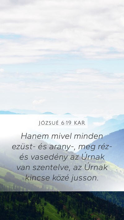 Józsué 6:19 KAR Bible Verse Image