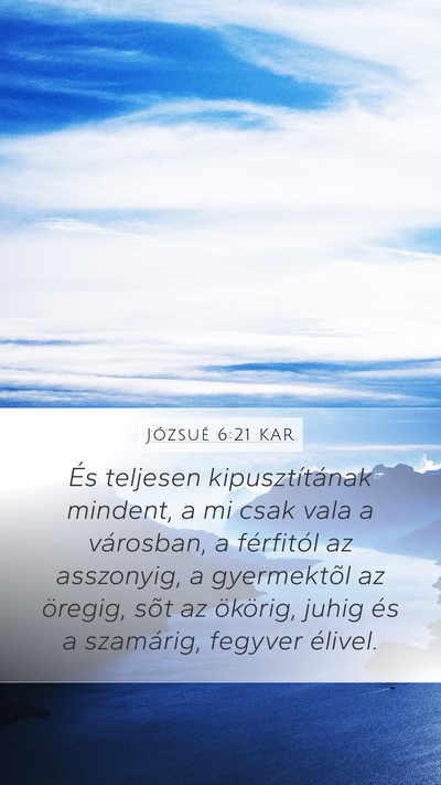 Józsué 6:21 KAR Bible Verse Image