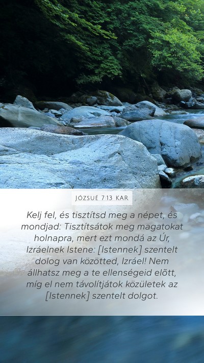 Józsué 7:13 KAR Bible Verse Image