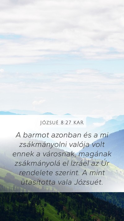 Józsué 8:27 KAR Bible Verse Image