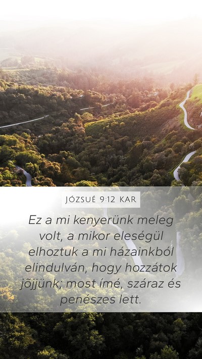 Józsué 9:12 KAR Mobile Phone Wallpaper - Ez a mi kenyerünk meleg volt, a mikor eleségül - Mobile Bible Verse Wallpaper