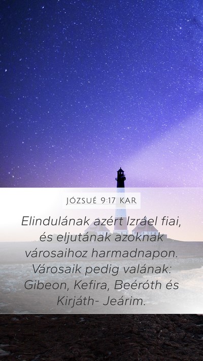 Józsué 9:17 KAR Bible Verse Image