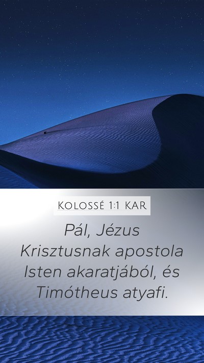 Kolossé 1:1 KAR Bible Verse Image
