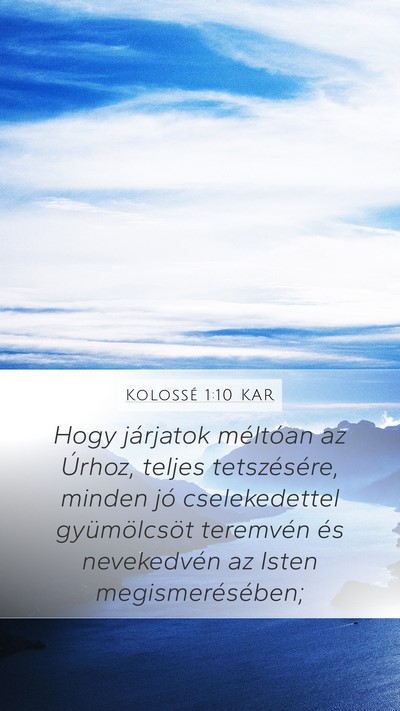 Kolossé 1:10 KAR Bible Verse Image