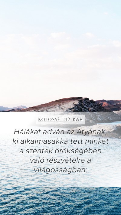 Kolossé 1:12 KAR Bible Verse Image