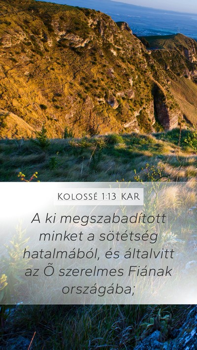 Kolossé 1:13 KAR Bible Verse Image