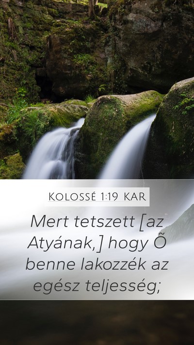 Kolossé 1:19 KAR Bible Verse Image