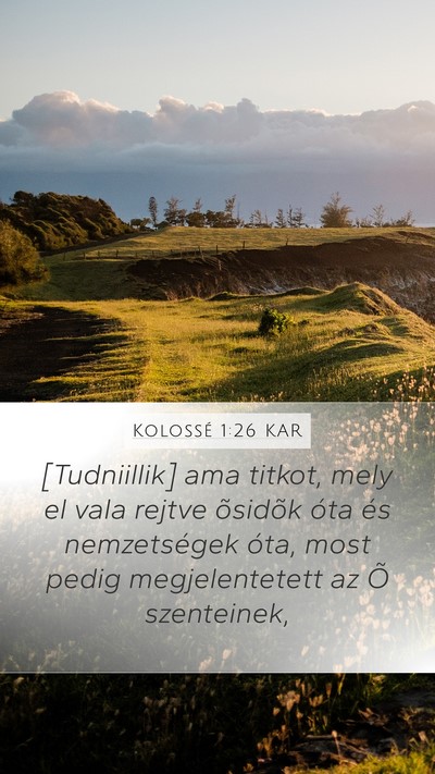 Kolossé 1:26 KAR Bible Verse Image
