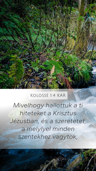 Kolossé 1:4 KAR Bible Verse Image