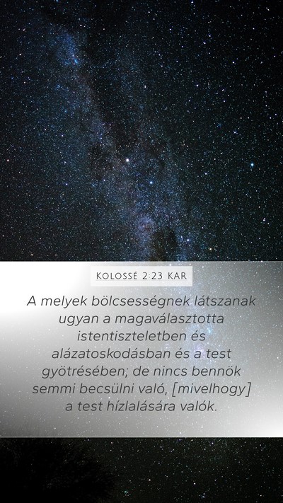 Kolossé 2:23 KAR Bible Verse Image