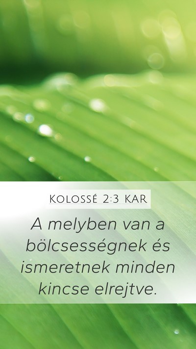 Kolossé 2:3 KAR Bible Verse Image