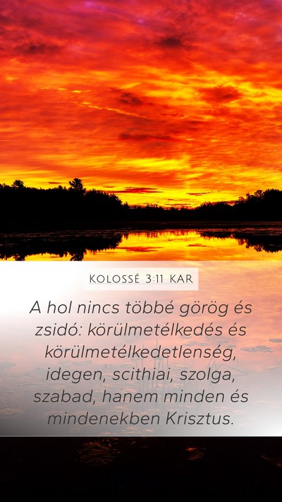 Kolossé 3:11 KAR Bible Verse Image