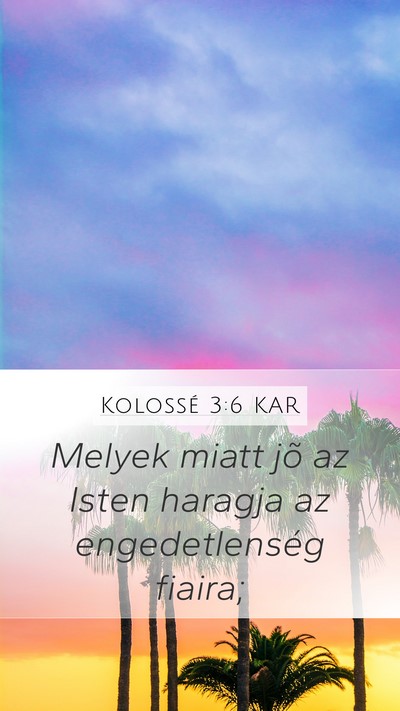 Kolossé 3:6 KAR Bible Verse Image