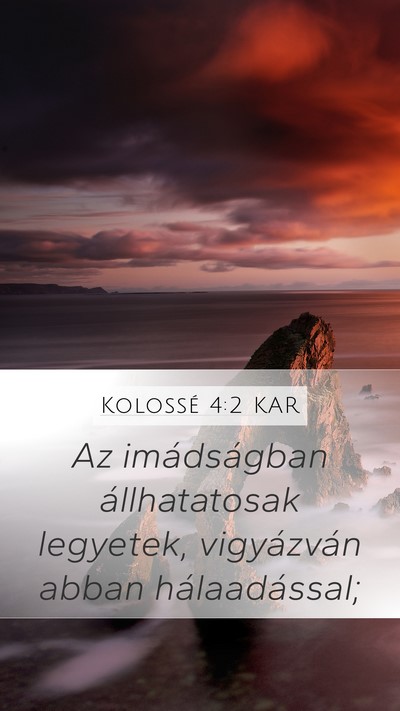 Kolossé 4:2 KAR Bible Verse Image