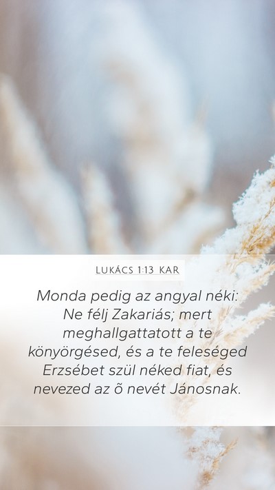 Lukács 1:13 KAR Bible Verse Image