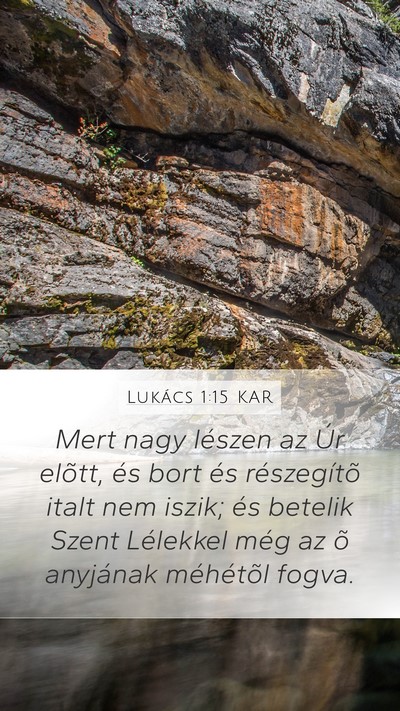 Lukács 1:15 KAR Bible Verse Image