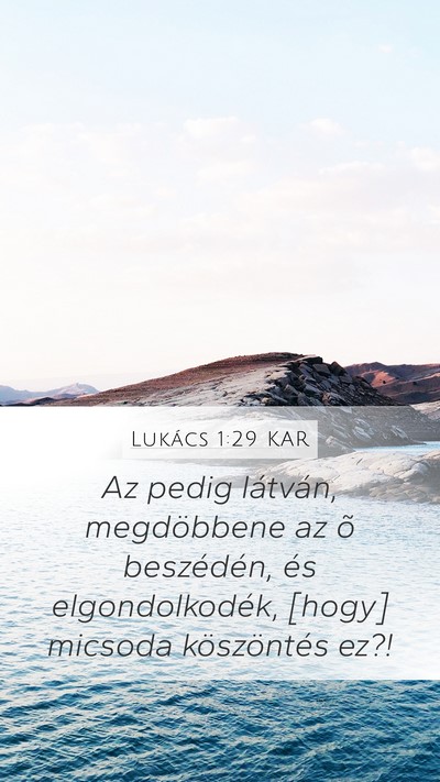 Lukács 1:29 KAR Bible Verse Image