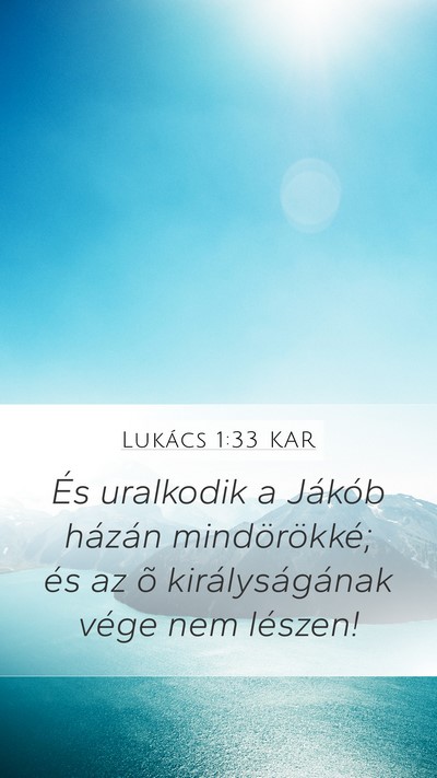 Lukács 1:33 KAR Bible Verse Image