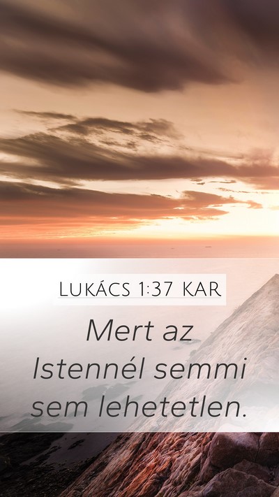 Lukács 1:37 KAR Bible Verse Image