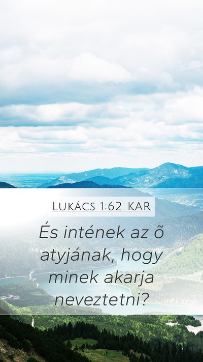 Lukács 1:62 KAR Bible Verse Image