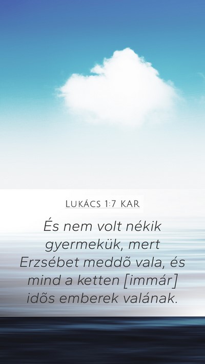 Lukács 1:7 KAR Bible Verse Image