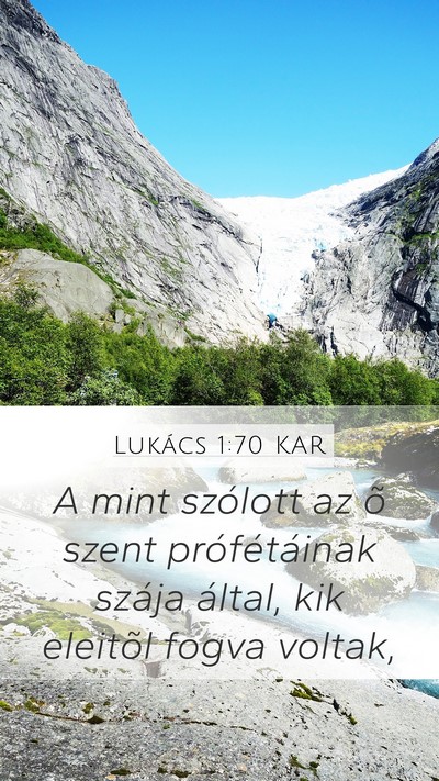 Lukács 1:70 KAR Bible Verse Image