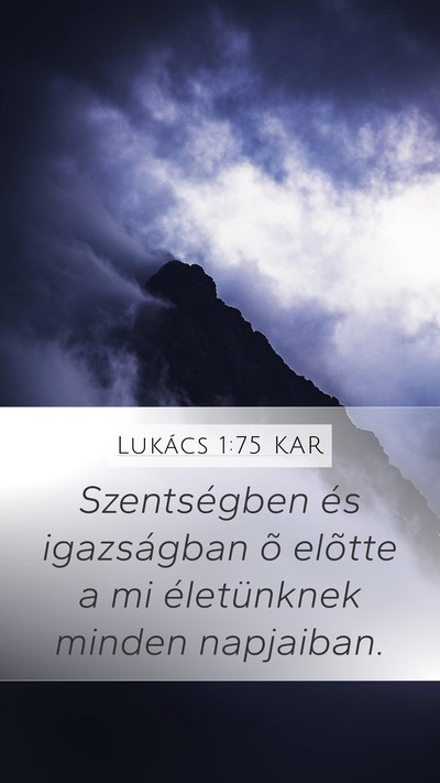 Lukács 1:75 KAR Bible Verse Image