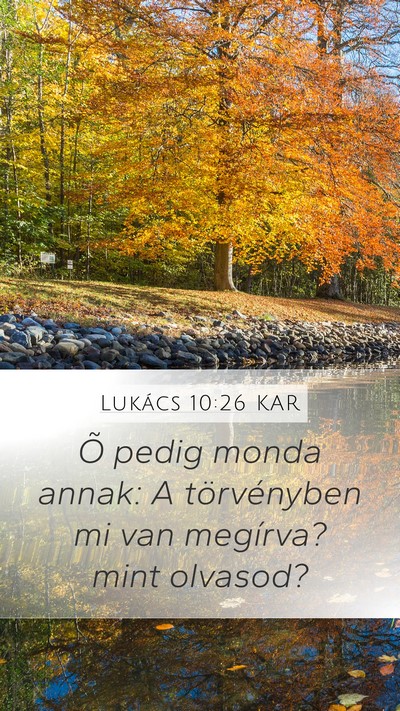 Lukács 10:26 KAR Bible Verse Image