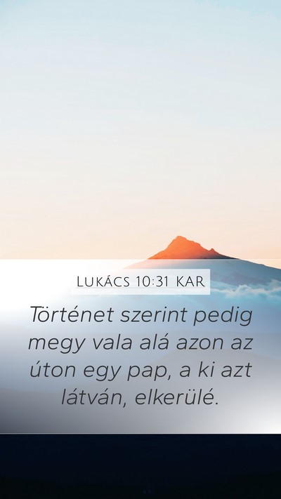 Lukács 10:31 KAR Bible Verse Image