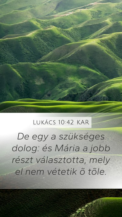 Lukács 10:42 KAR Bible Verse Image