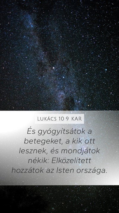 Lukács 10:9 KAR Bible Verse Image