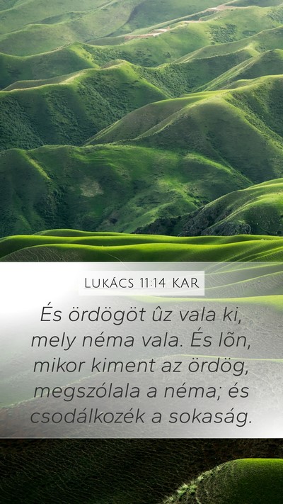 Lukács 11:14 KAR Bible Verse Image