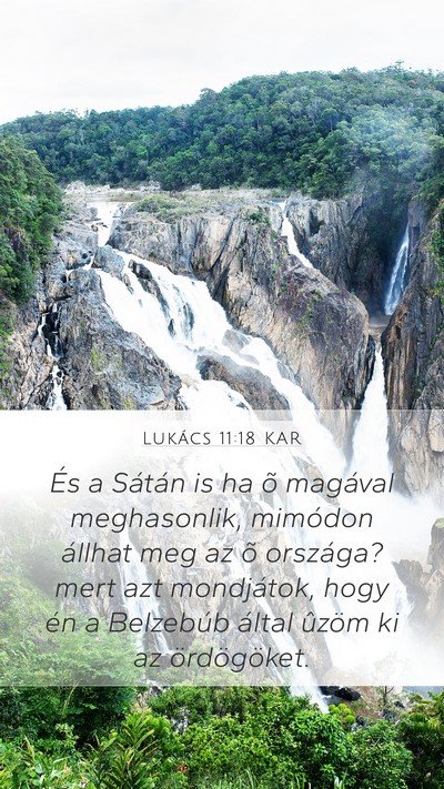 Lukács 11:18 KAR Bible Verse Image
