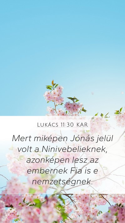 Lukács 11:30 KAR Bible Verse Image