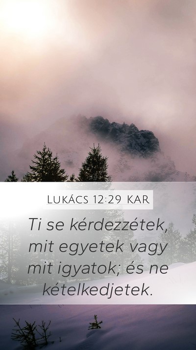 Lukács 12:29 KAR Bible Verse Image