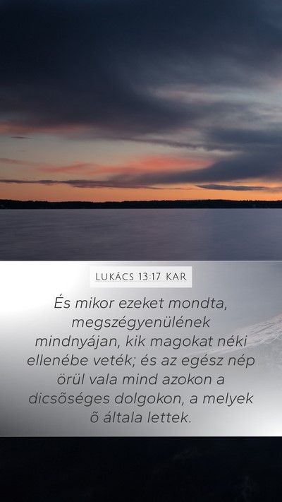 Lukács 13:17 KAR Bible Verse Image