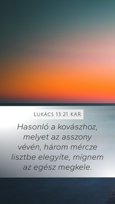 Lukács 13:21 KAR Bible Verse Image