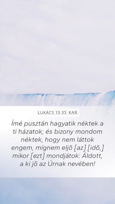Lukács 13:35 KAR Bible Verse Image