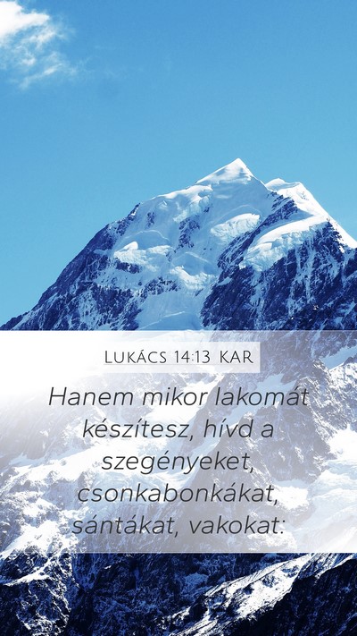 Lukács 14:13 KAR Bible Verse Image