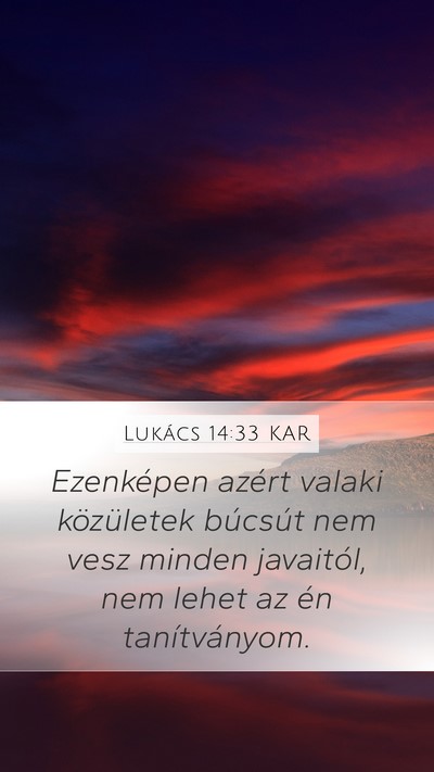 Lukács 14:33 KAR Bible Verse Image
