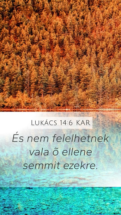 Lukács 14:6 KAR Bible Verse Image