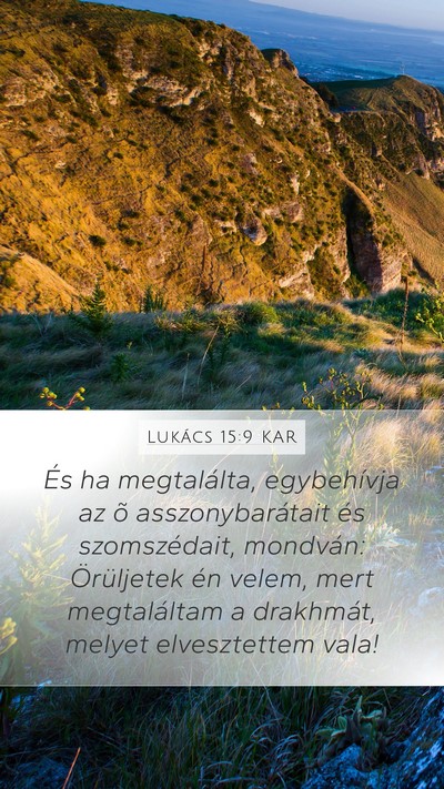 Lukács 15:9 KAR Bible Verse Image