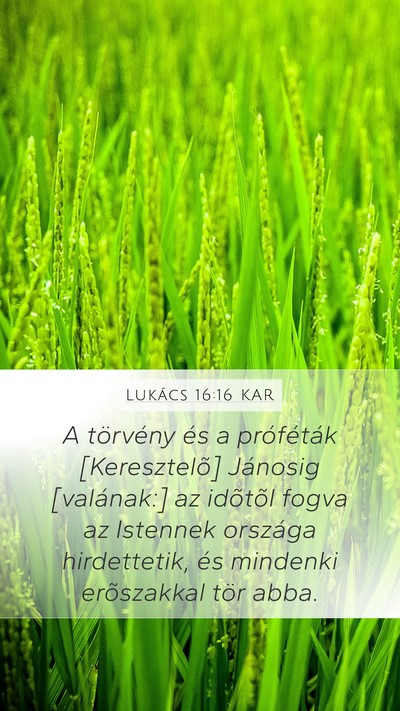 Lukács 16:16 KAR Bible Verse Image