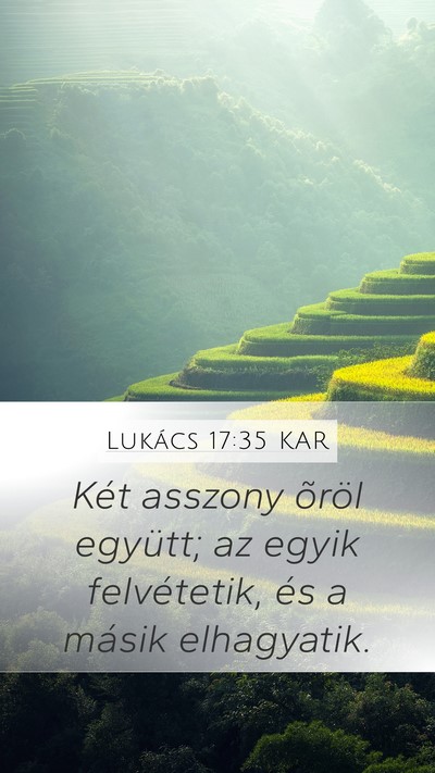 Lukács 17:35 KAR Bible Verse Image