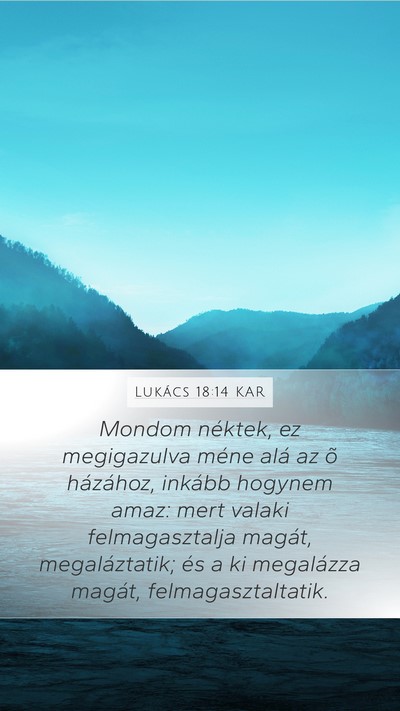 Lukács 18:14 KAR Bible Verse Image