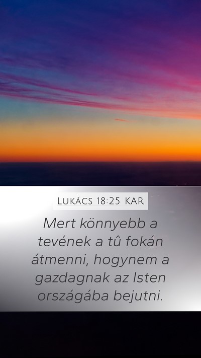 Lukács 18:25 KAR Bible Verse Image