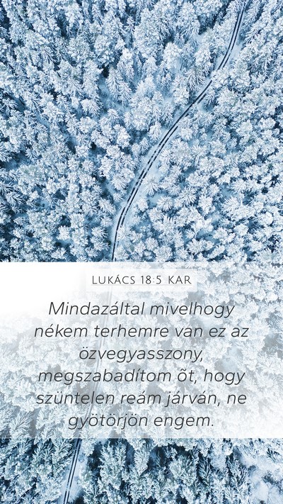 Lukács 18:5 KAR Bible Verse Image
